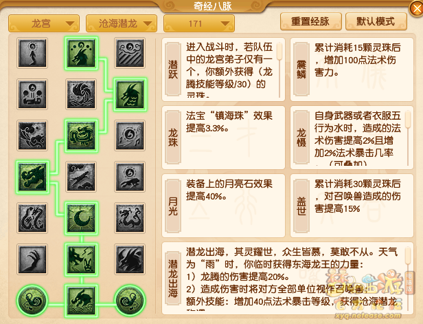 梦幻西游龙宫经脉选择攻略2025