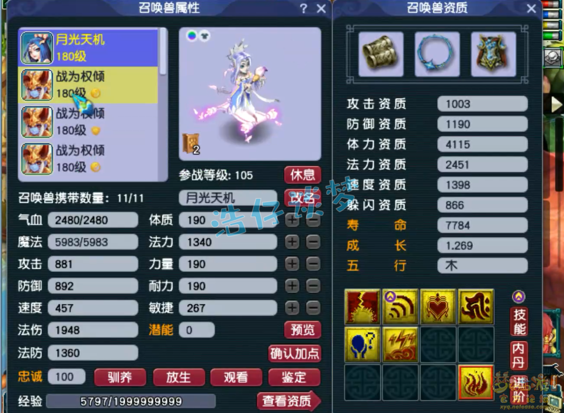 梦幻西游咒师175普陀山装备展示图