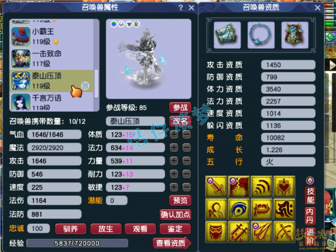 梦幻西游109级PK化生寺装备展示图