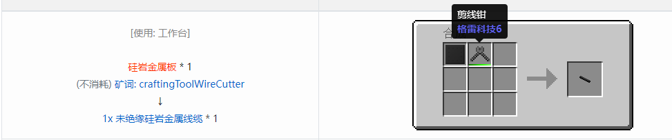 我的世界格雷科技6管道线缆轴合成表大全