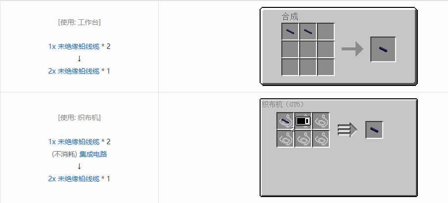 我的世界格雷科技6管道线缆轴合成表大全