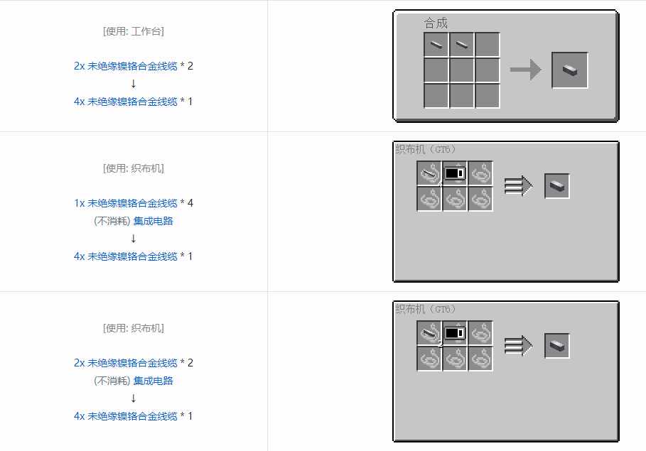 我的世界格雷科技6管道线缆轴合成表大全
