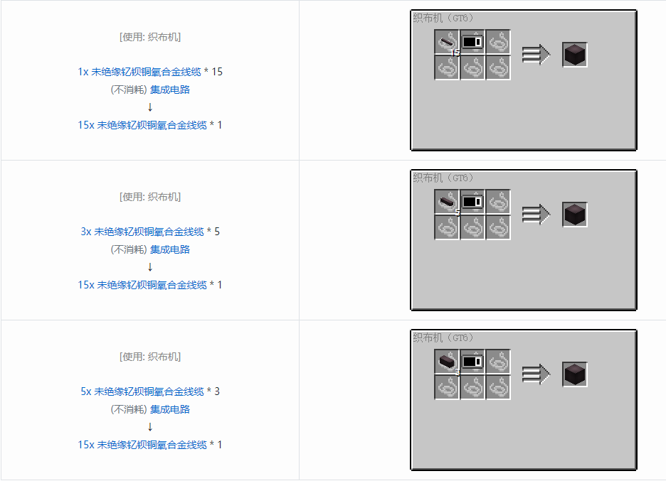 我的世界格雷科技6管道线缆轴合成表大全
