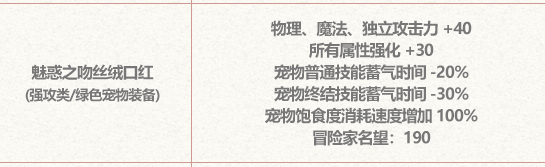 DNF魅惑之吻丝绒口红属性一览