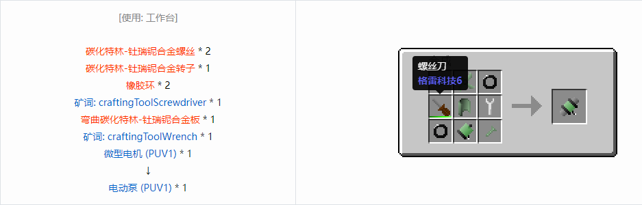 我的世界格雷科技6覆盖板合成表大全