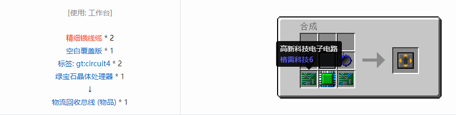 我的世界格雷科技6覆盖板合成表大全