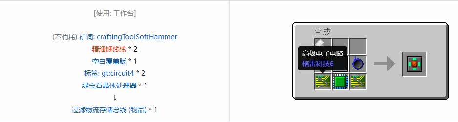 我的世界格雷科技6覆盖板合成表大全