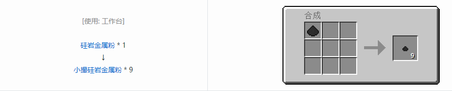 我的世界格雷科技6小撮粉合成表大全