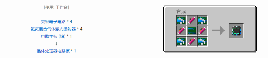 我的世界格雷科技6电路合成表大全
