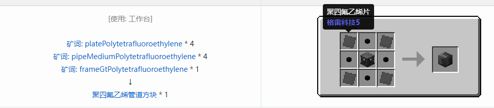 我的世界格雷科技5方块合成表大全