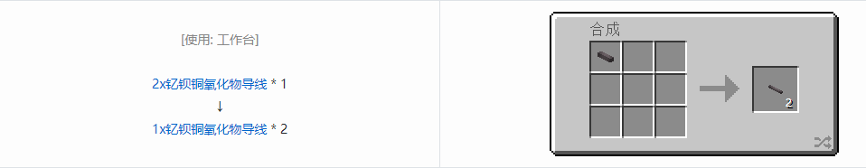 我的世界格雷科技现代版导线与线缆合成表大全