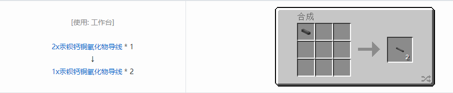 我的世界格雷科技现代版导线与线缆合成表大全