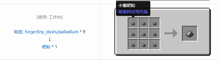我的世界格雷科技现代版粉合成表大全