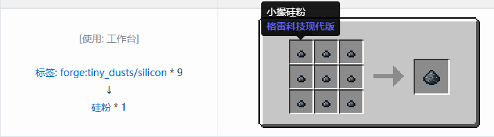 我的世界格雷科技现代版粉合成表大全