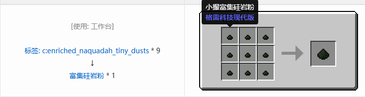 我的世界格雷科技现代版粉合成表大全