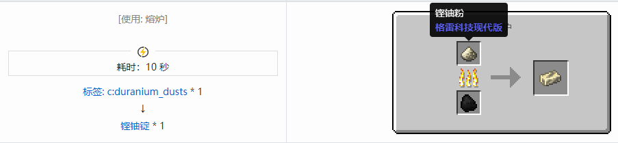 我的世界格雷科技现代版锭合成表大全