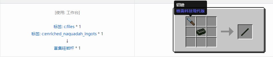 我的世界格雷科技现代版杆合成表大全