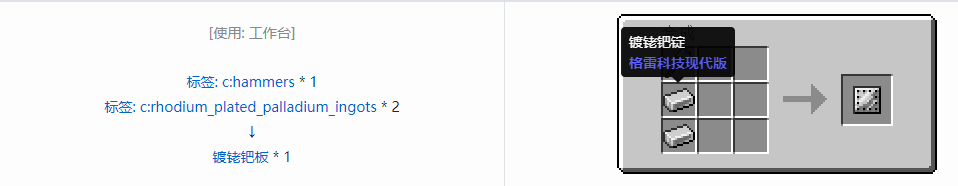 我的世界格雷科技现代版板合成表大全