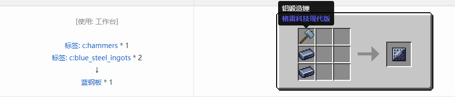 我的世界格雷科技现代版板合成表大全