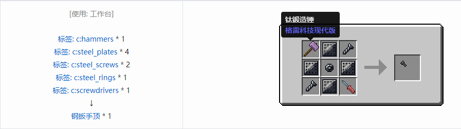 我的世界格雷科技现代版材料合成表大全