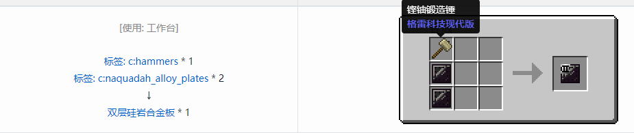 我的世界格雷科技现代版材料合成表大全