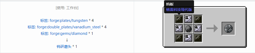 我的世界格雷科技现代版杂项合成表大全