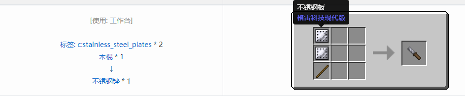 我的世界格雷科技现代版锉合成表大全