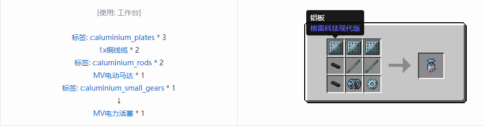 我的世界格雷科技现代版组件合成表大全