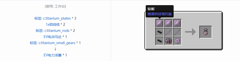 我的世界格雷科技现代版组件合成表大全