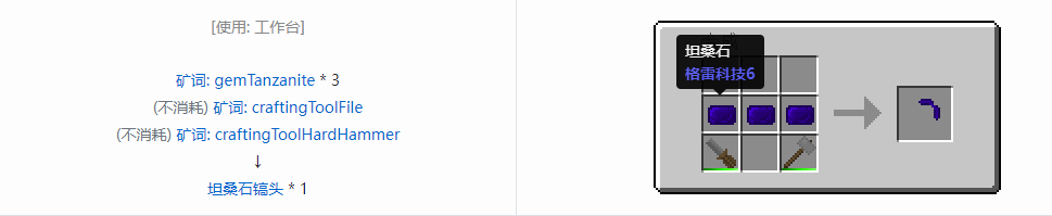 我的世界格雷科技社区版镐头合成表大全