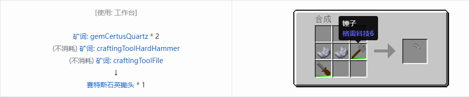 我的世界格雷科技社区版部件合成表大全