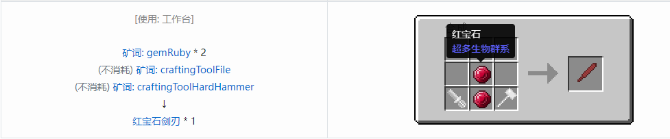 我的世界格雷科技社区版剑刃合成表大全