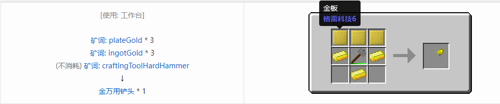 我的世界格雷科技社区版万用铲头合成表大全