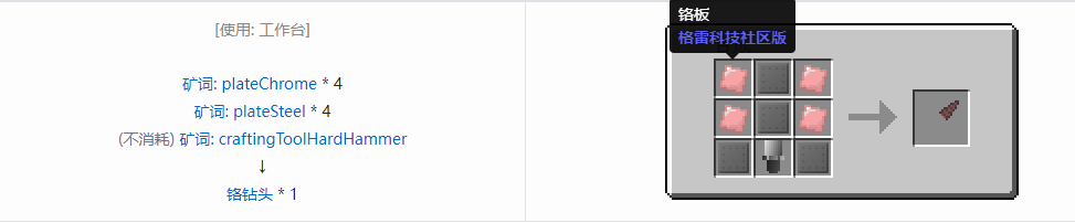 我的世界格雷科技社区版钻头合成表大全