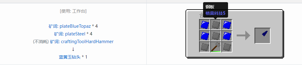 我的世界格雷科技社区版钻头合成表大全