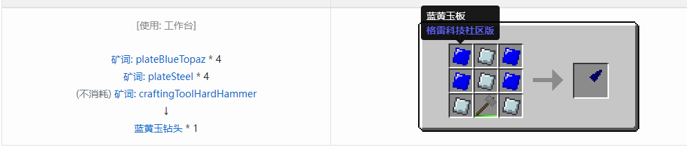 我的世界格雷科技社区版钻头合成表大全