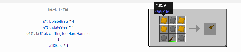 我的世界格雷科技社区版钻头合成表大全