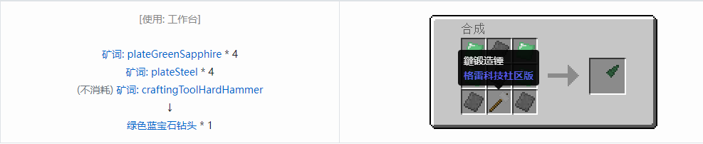 我的世界格雷科技社区版钻头合成表大全