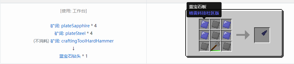 我的世界格雷科技社区版钻头合成表大全