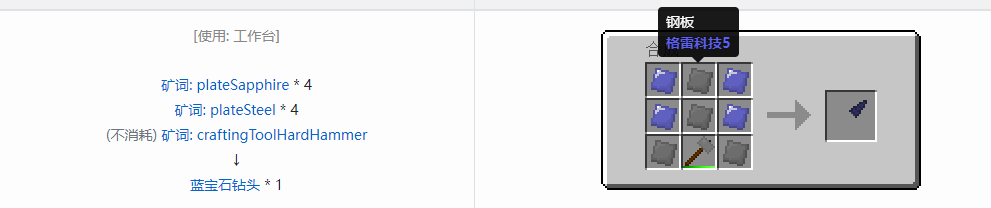 我的世界格雷科技社区版钻头合成表大全