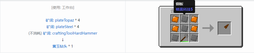 我的世界格雷科技社区版钻头合成表大全