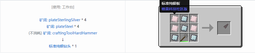 我的世界格雷科技社区版钻头合成表大全