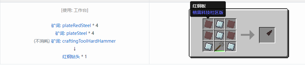 我的世界格雷科技社区版钻头合成表大全