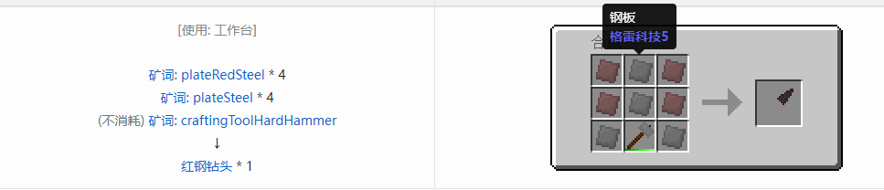 我的世界格雷科技社区版钻头合成表大全
