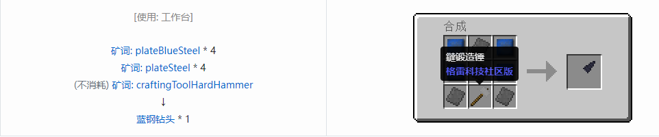 我的世界格雷科技社区版钻头合成表大全