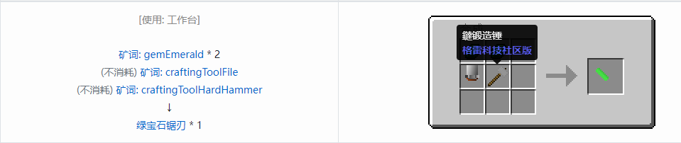 我的世界格雷科技社区版部件合成表大全
