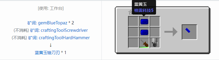 我的世界格雷科技社区版部件合成表大全