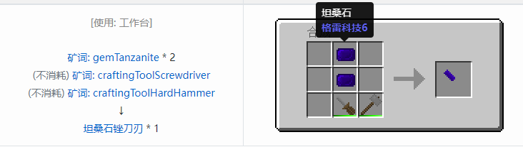 我的世界格雷科技社区版部件合成表大全