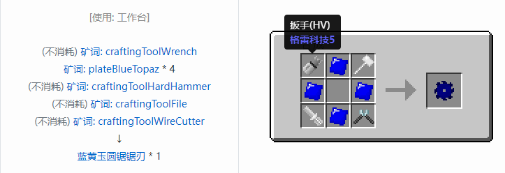 我的世界格雷科技社区版部件合成表大全