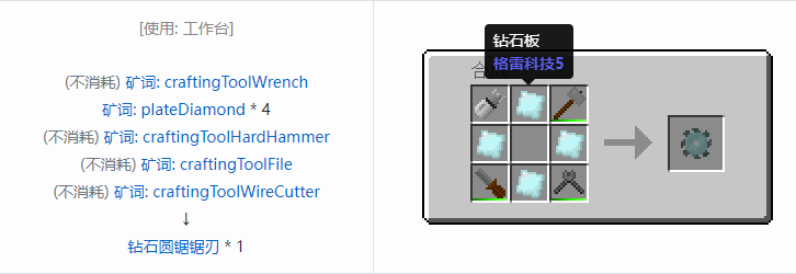 我的世界格雷科技社区版部件合成表大全
